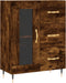 vidaXL - Dressoir - 69,5x34x90 - cm - bewerkt - hout - gerookt - eikenkleurig