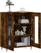 vidaXL - Dressoir - 69,5x34x90 - cm - bewerkt - hout - gerookt - eikenkleurig