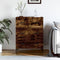 vidaXL - Dressoir - 69,5x34x90 - cm - bewerkt - hout - gerookt - eikenkleurig