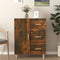 vidaXL - Dressoir - 69,5x34x90 - cm - bewerkt - hout - gerookt - eikenkleurig