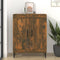 vidaXL - Dressoir - 69,5x34x90 - cm - bewerkt - hout - gerookt - eikenkleurig