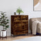 vidaXL - Dressoir - 69,5x34x90 - cm - bewerkt - hout - gerookt - eikenkleurig