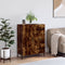 vidaXL - Dressoir - 69,5x34x90 - cm - bewerkt - hout - gerookt - eikenkleurig