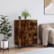 vidaXL - Dressoir - 69,5x34x90 - cm - bewerkt - hout - gerookt - eikenkleurig