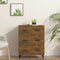vidaXL - Dressoir - 69,5x34x90 - cm - bewerkt - hout - gerookt - eikenkleurig