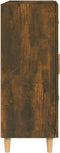 vidaXL - Dressoir - 69,5x34x90 - cm - bewerkt - hout - gerookt - eikenkleurig