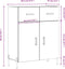 vidaXL - Dressoir - 69,5x34x90 - cm - bewerkt - hout - gerookt - eikenkleurig