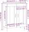 vidaXL - Dressoir - 69,5x34x90 - cm - bewerkt - hout - gerookt - eikenkleurig