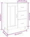 vidaXL - Dressoir - 69,5x34x90 - cm - bewerkt - hout - gerookt - eikenkleurig