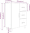 vidaXL - Dressoir - 69,5x34x90 - cm - bewerkt - hout - gerookt - eikenkleurig