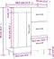 vidaXL - Dressoir - 69,5x34x90 - cm - bewerkt - hout - gerookt - eikenkleurig