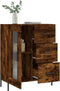 vidaXL - Dressoir - 69,5x34x90 - cm - bewerkt - hout - gerookt - eikenkleurig