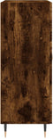 vidaXL - Dressoir - 69,5x34x90 - cm - bewerkt - hout - gerookt - eikenkleurig