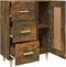 vidaXL - Dressoir - 69,5x34x90 - cm - bewerkt - hout - gerookt - eikenkleurig