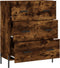 vidaXL - Dressoir - 69,5x34x90 - cm - bewerkt - hout - gerookt - eikenkleurig