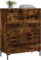 vidaXL - Dressoir - 69,5x34x90 - cm - bewerkt - hout - gerookt - eikenkleurig