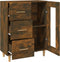 vidaXL - Dressoir - 69,5x34x90 - cm - bewerkt - hout - gerookt - eikenkleurig