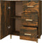 vidaXL - Dressoir - 69,5x34x90 - cm - bewerkt - hout - gerookt - eikenkleurig