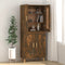 vidaXL - Dressoir - 69,5x34x90 - cm - bewerkt - hout - gerookt - eikenkleurig