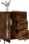 vidaXL - Dressoir - 69,5x34x90 - cm - bewerkt - hout - gerookt - eikenkleurig