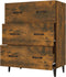 vidaXL - Dressoir - 69,5x34x90 - cm - bewerkt - hout - gerookt - eikenkleurig