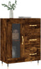 vidaXL - Dressoir - 69,5x34x90 - cm - bewerkt - hout - gerookt - eikenkleurig