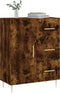 vidaXL - Dressoir - 69,5x34x90 - cm - bewerkt - hout - gerookt - eikenkleurig