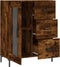 vidaXL - Dressoir - 69,5x34x90 - cm - bewerkt - hout - gerookt - eikenkleurig