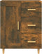 vidaXL - Dressoir - 69,5x34x90 - cm - bewerkt - hout - gerookt - eikenkleurig