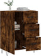 vidaXL - Dressoir - 69,5x34x90 - cm - bewerkt - hout - gerookt - eikenkleurig