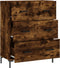 vidaXL - Dressoir - 69,5x34x90 - cm - bewerkt - hout - gerookt - eikenkleurig