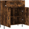 vidaXL - Dressoir - 69,5x34x90 - cm - bewerkt - hout - gerookt - eikenkleurig
