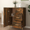 vidaXL - Dressoir - 69,5x34x90 - cm - bewerkt - hout - gerookt - eikenkleurig