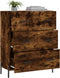 vidaXL - Dressoir - 69,5x34x90 - cm - bewerkt - hout - gerookt - eikenkleurig