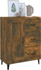 vidaXL - Dressoir - 69,5x34x90 - cm - bewerkt - hout - gerookt - eikenkleurig