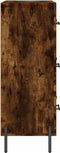 vidaXL - Dressoir - 69,5x34x90 - cm - bewerkt - hout - gerookt - eikenkleurig