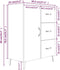 vidaXL - Dressoir - 69,5x34x90 - cm - bewerkt - hout - gerookt - eikenkleurig