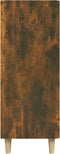 vidaXL - Dressoir - 69,5x34x90 - cm - bewerkt - hout - gerookt - eikenkleurig