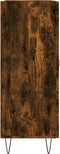 vidaXL - Dressoir - 69,5x34x90 - cm - bewerkt - hout - gerookt - eikenkleurig
