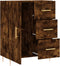vidaXL - Dressoir - 69,5x34x90 - cm - bewerkt - hout - gerookt - eikenkleurig