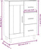 vidaXL - Dressoir - 69,5x34x90 - cm - bewerkt - hout - gerookt - eikenkleurig