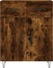 vidaXL - Dressoir - 69,5x34x90 - cm - bewerkt - hout - gerookt - eikenkleurig