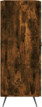 vidaXL - Dressoir - 69,5x34x90 - cm - bewerkt - hout - gerookt - eikenkleurig