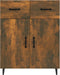 vidaXL - Dressoir - 69,5x34x90 - cm - bewerkt - hout - gerookt - eikenkleurig