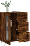 vidaXL - Dressoir - 69,5x34x90 - cm - bewerkt - hout - gerookt - eikenkleurig
