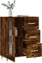 vidaXL - Dressoir - 69,5x34x90 - cm - bewerkt - hout - gerookt - eikenkleurig