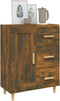 vidaXL - Dressoir - 69,5x34x90 - cm - bewerkt - hout - gerookt - eikenkleurig