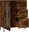 vidaXL - Dressoir - 69,5x34x90 - cm - bewerkt - hout - gerookt - eikenkleurig