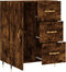 vidaXL - Dressoir - 69,5x34x90 - cm - bewerkt - hout - gerookt - eikenkleurig