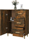 vidaXL - Dressoir - 69,5x34x90 - cm - bewerkt - hout - gerookt - eikenkleurig